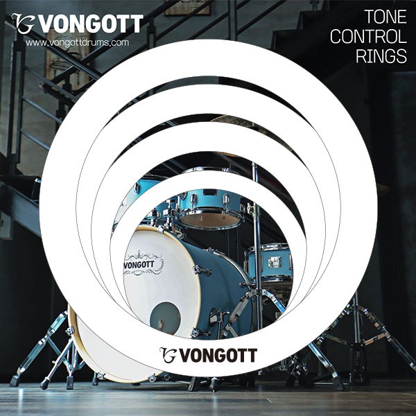 드럼마다 적당한 뮤트를 알아서 잡아주는 스마트한 뮤트링 VONGOTT SMART Tone Control Rings SET 폰거트 톤컨트롤 링 세트
