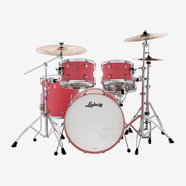 Ludwig Neusonic Drum 5pcs Shell Pack 루딕 뉴소닉 5기통 CORAL RED 10&quot; 12&quot; S14&quot;(Heirloom Brass 14x5.5 Snare - LBR5514) 16&quot; 22&quot; 하드웨어 미포함 쉘팩
