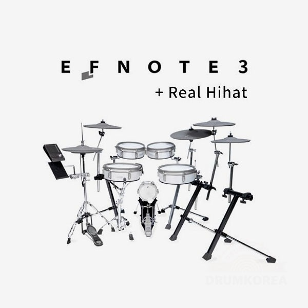 (하이햇스탠드포함 41만원상당 9종사은품증정) EFNOTE3 이에프노트3 올메쉬 심벌추가 리얼하이햇 전자드럼 (모듈 연결 클램프, 의자,페달,하이햇 스탠드, 매트 별도옵션)